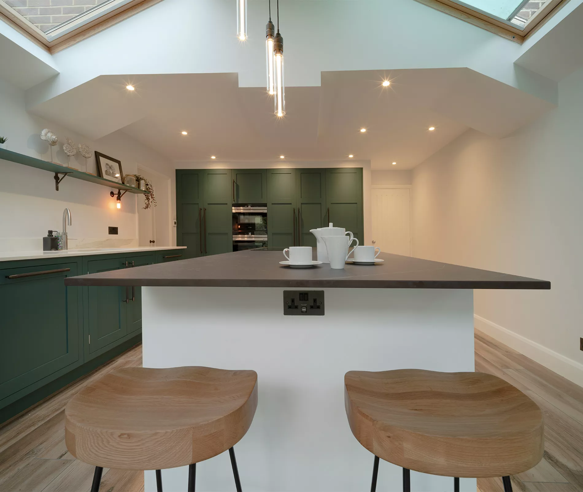 bespoke green kitchen