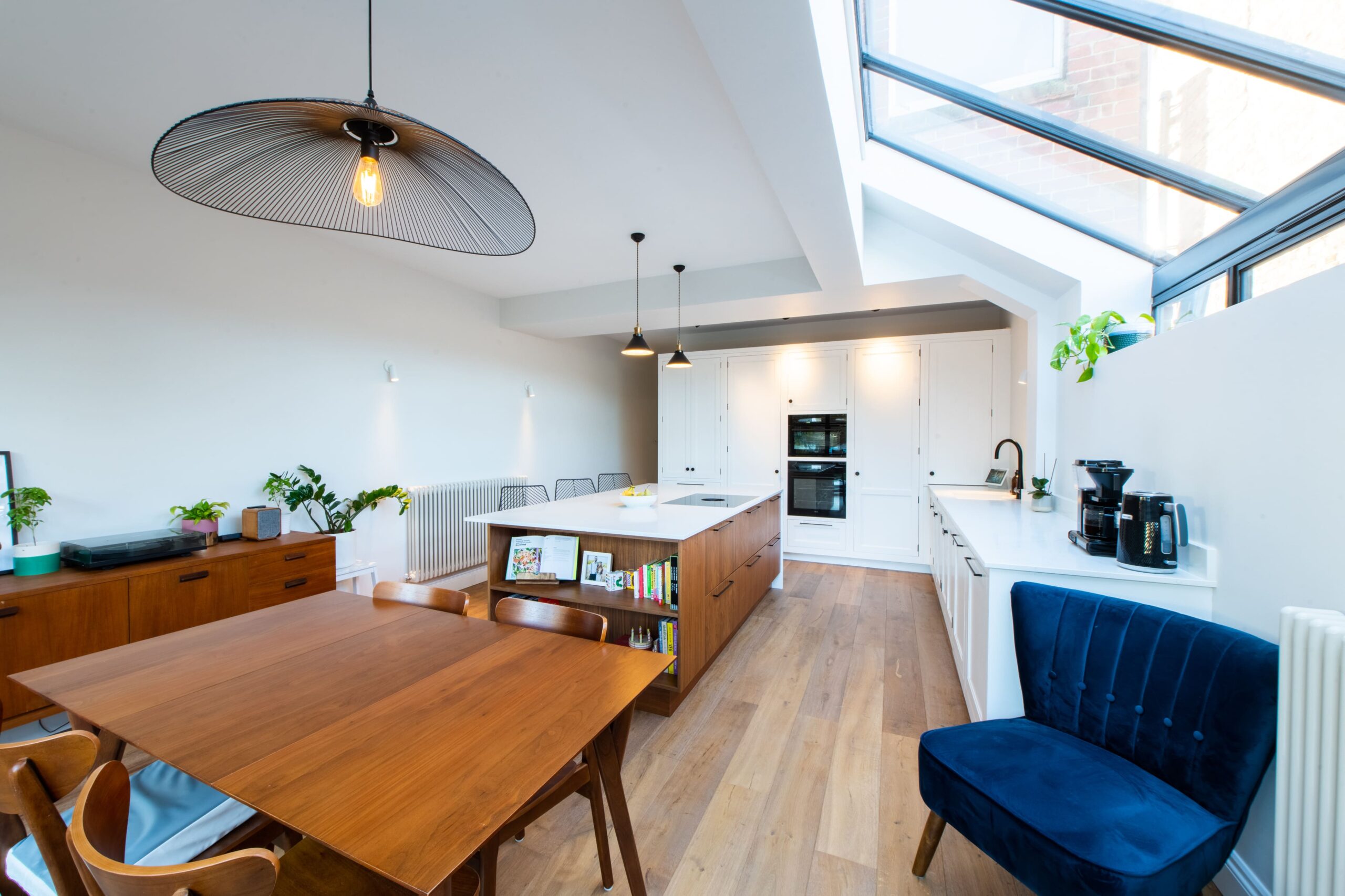 White & Walnut Kitchen | Ornate Kitchens