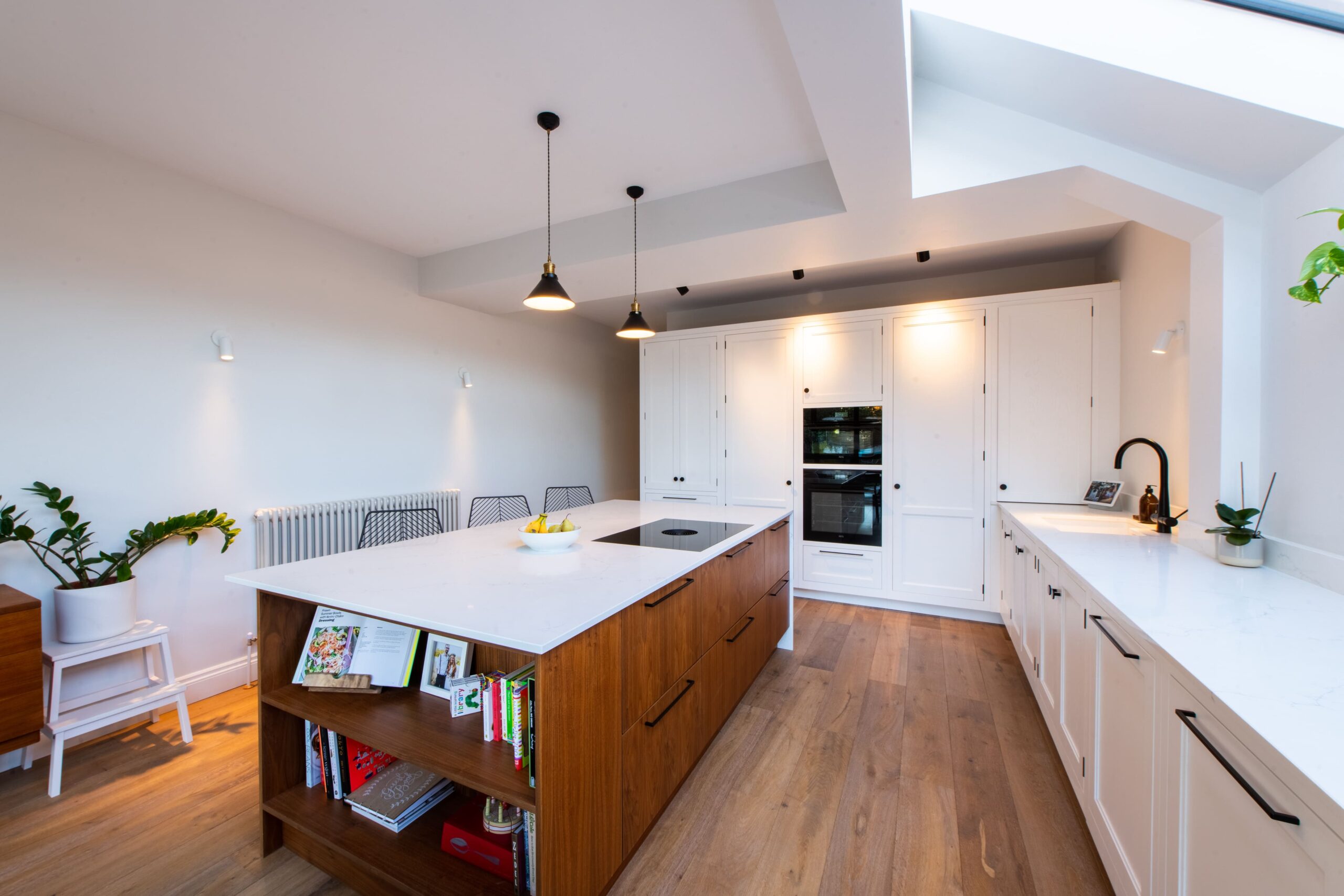 White & Walnut Kitchen | Ornate Kitchens