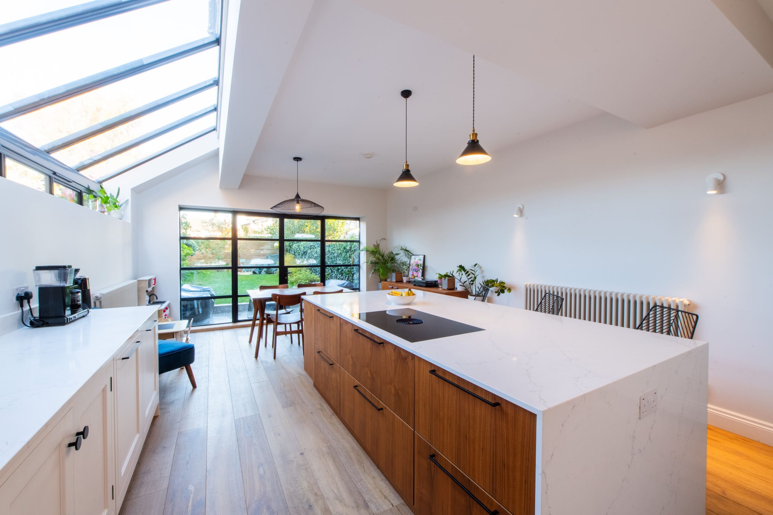 White & Walnut Kitchen | Ornate Kitchens